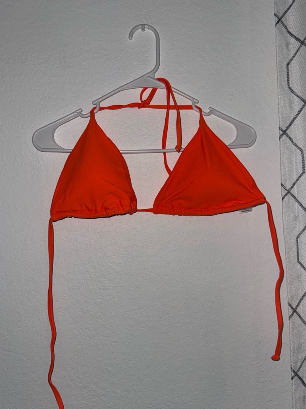 Bright Orange Triangle Bikini Top
